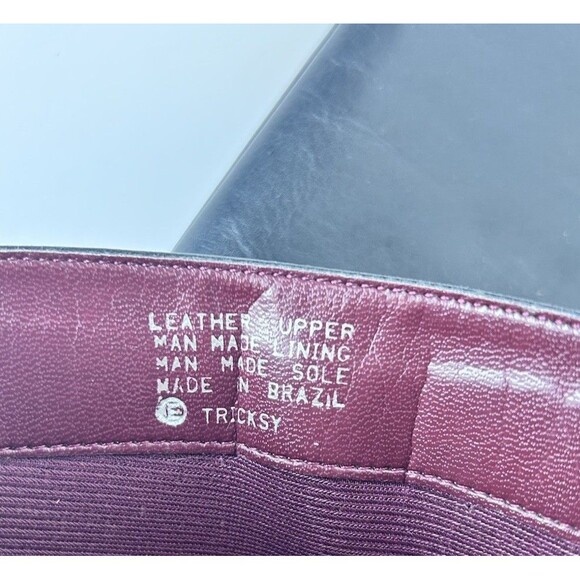 Vintage 90’s Y2K Nine West Black Leather Square Toe Knee High Boots Women’s 8.5 - Picture 10 of 11